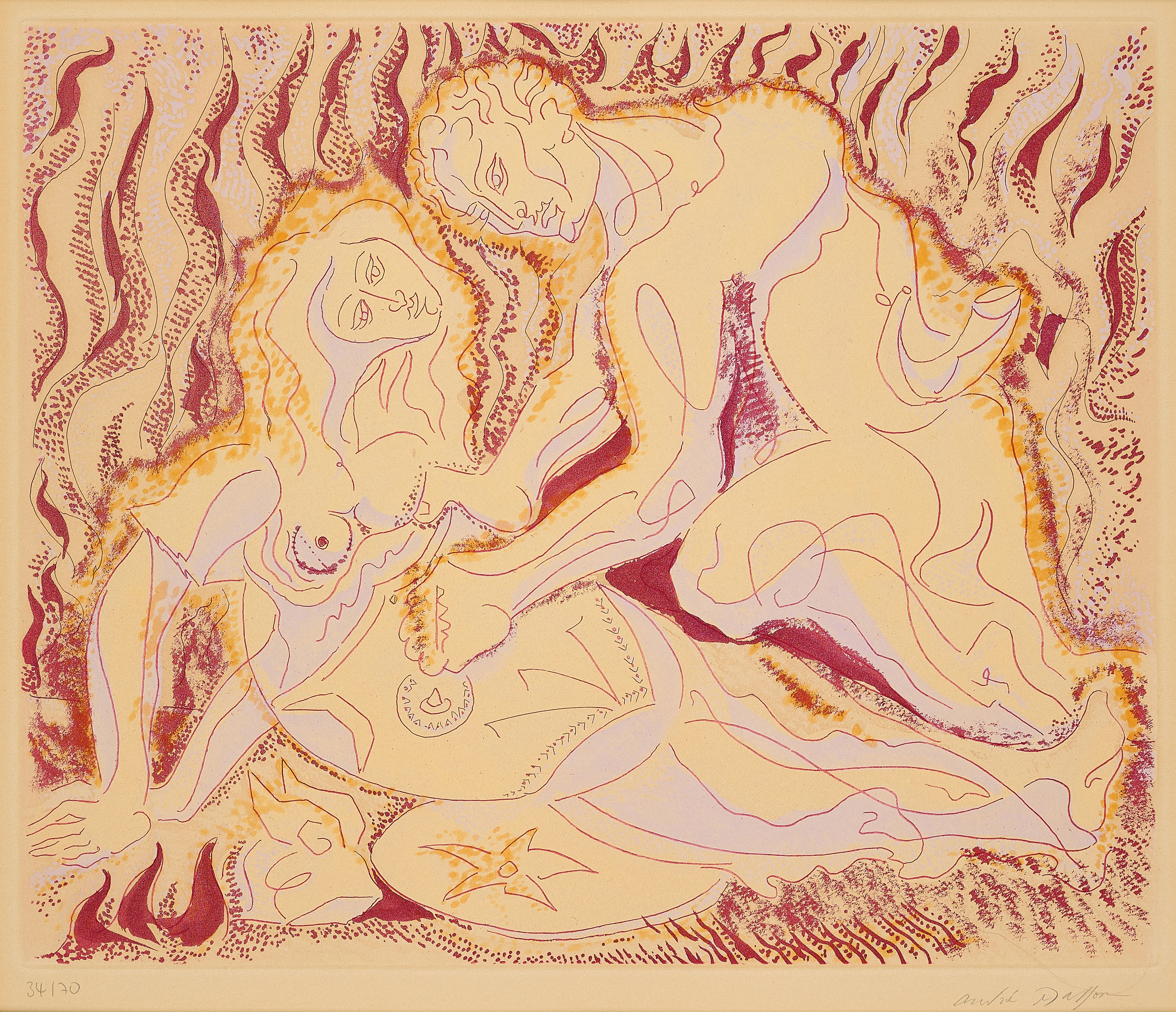 Andre Masson - Siegfried und Brunhilde Aus Louis Aragon Les Amants Celebres, 77959-11, Van Ham Kunstauktionen