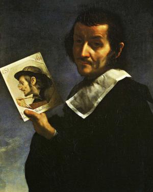 Portrait Künstler Dolci Carlo (1616 Florenz  - 1686 Florenz),17.Jh. Barock,,