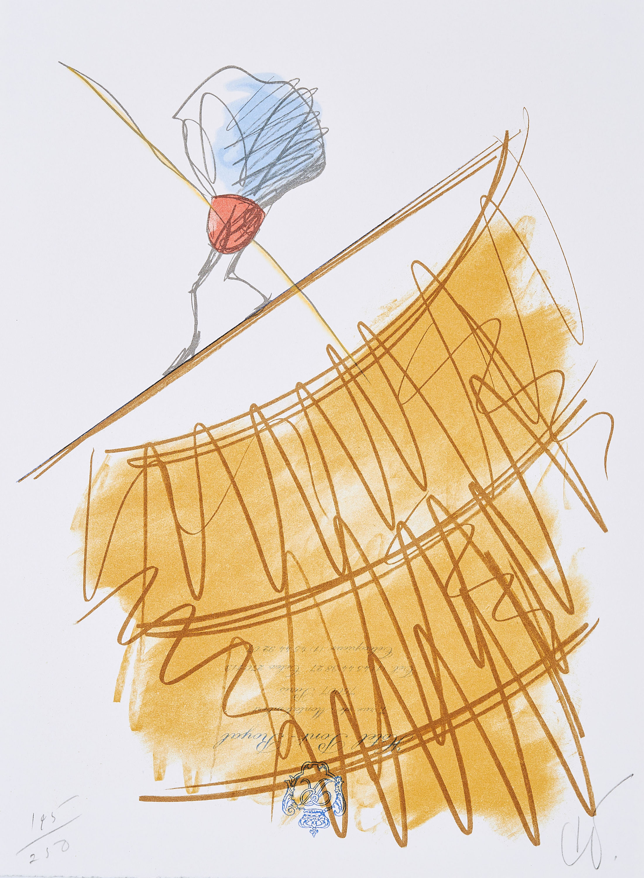 Claes Oldenburg - Shuttlecock on a High Wire, 69746-26, Van Ham Kunstauktionen