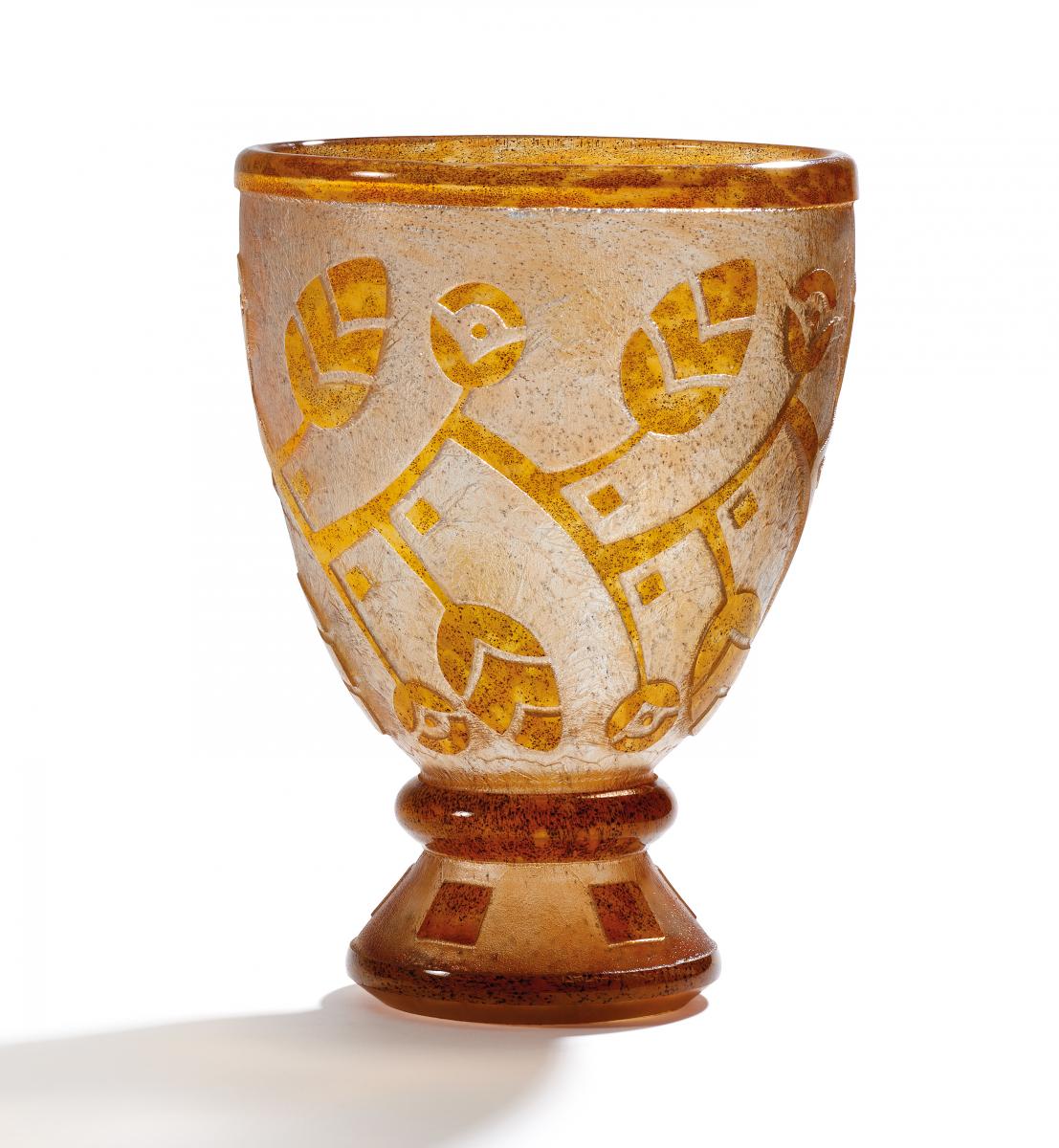 Daum Freres - Grosse Art Deco Vase mit stilisierten Zweigen, 65177-4, Van Ham Kunstauktionen