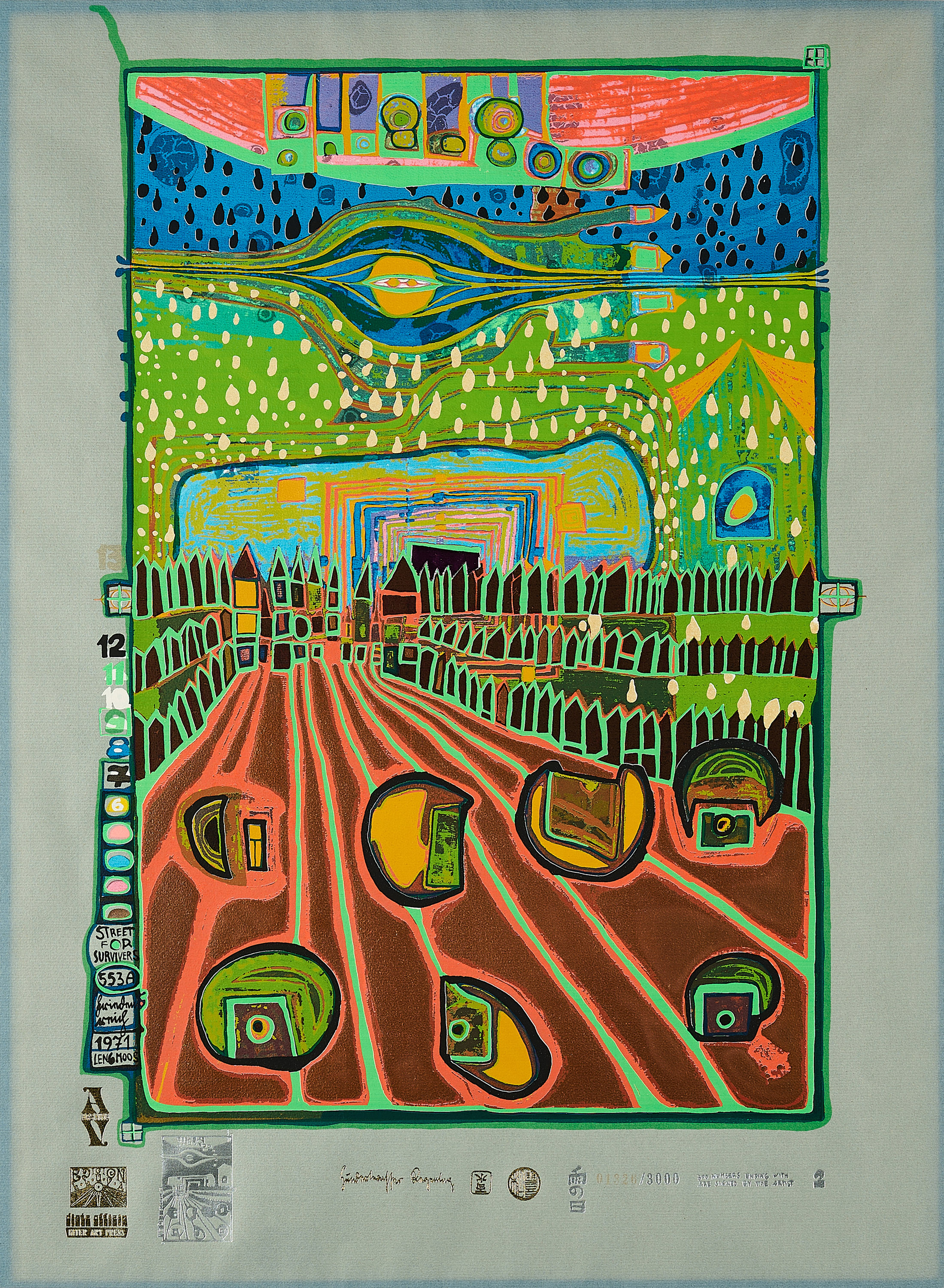 Friedensreich Hundertwasser - Street for Survivors Aus Look at it on a rainy Day, 79685-51, Van Ham Kunstauktionen