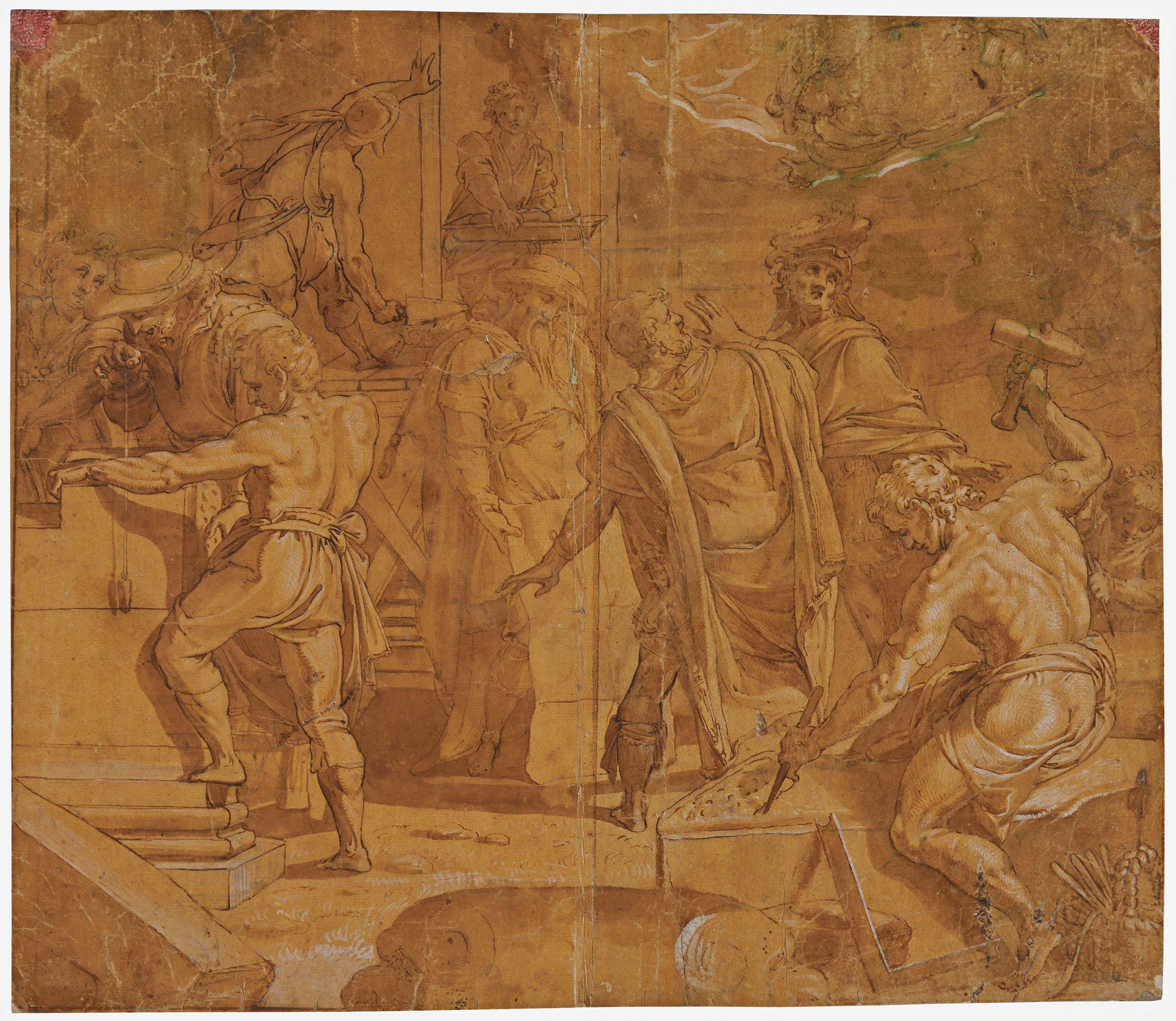 Girolamo Muziano - Errichtung eines Tempels, 70016-9, Van Ham Kunstauktionen