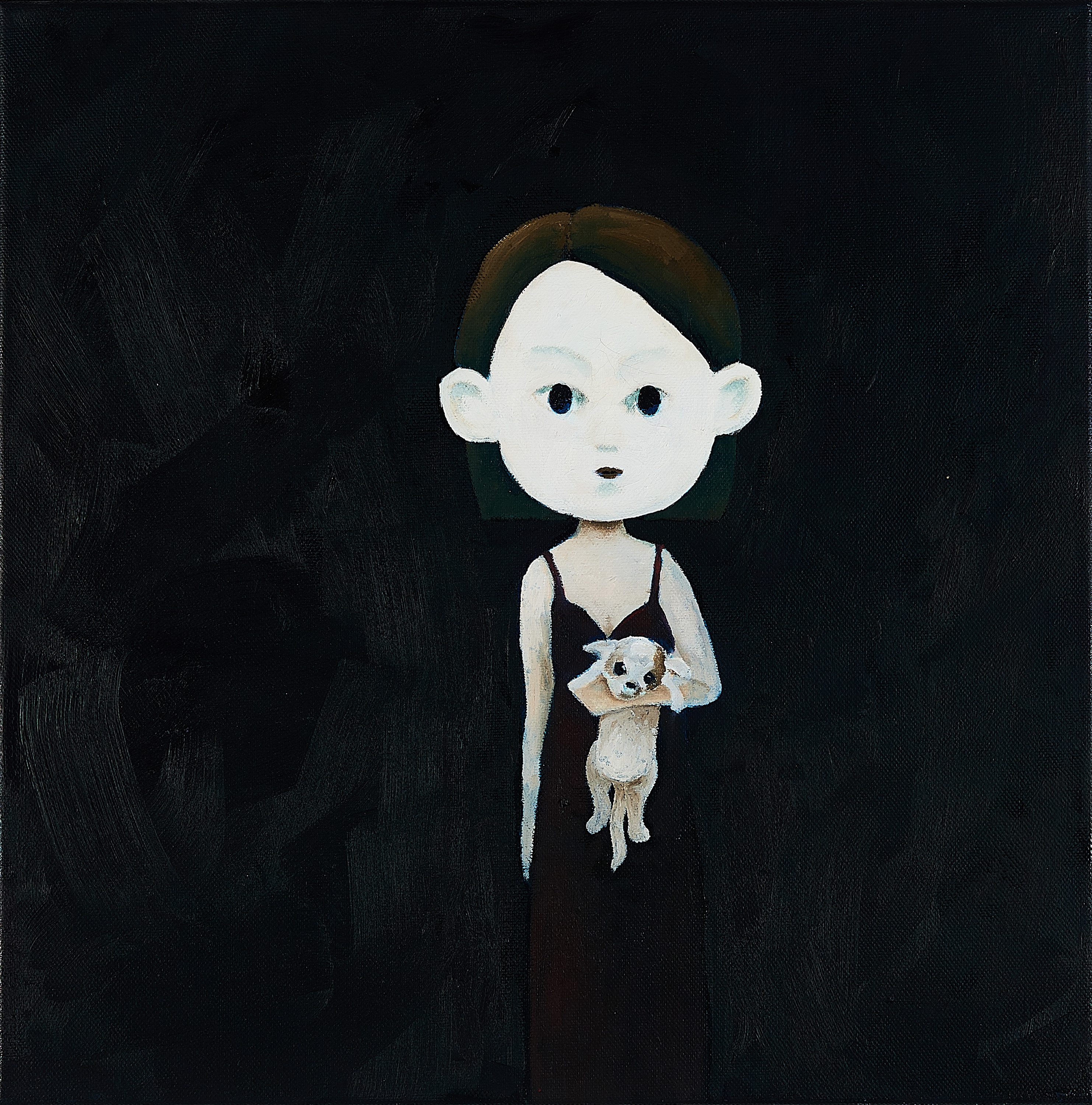 Gunilla Jaehnichen - Ohne Titel Frau mit Hund, 300001-2005, Van Ham Kunstauktionen