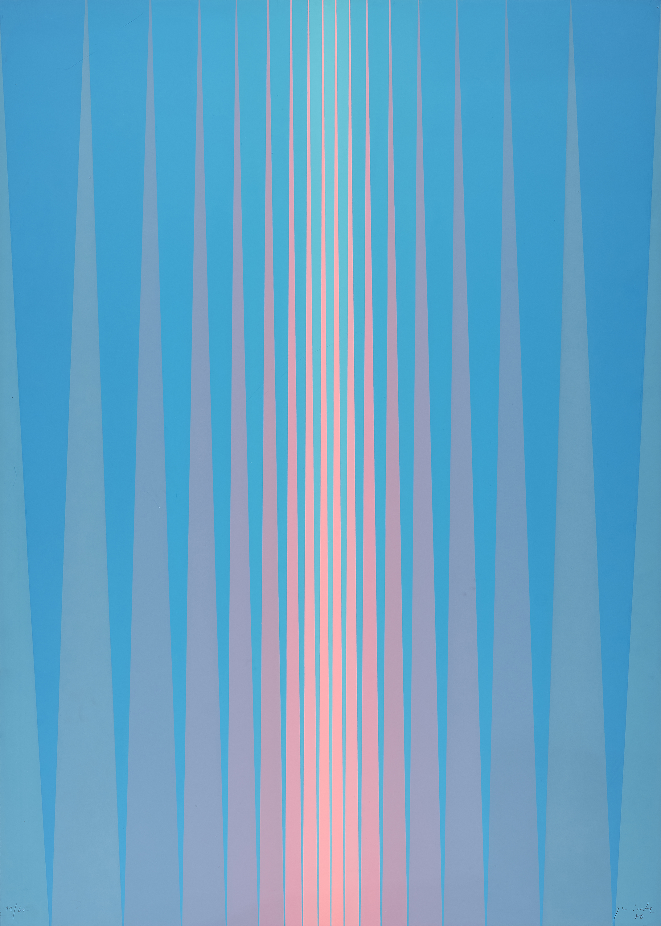 Lothar Quinte - Geometrische Abstraktion in blau und rosa, 73288-121, Van Ham Kunstauktionen