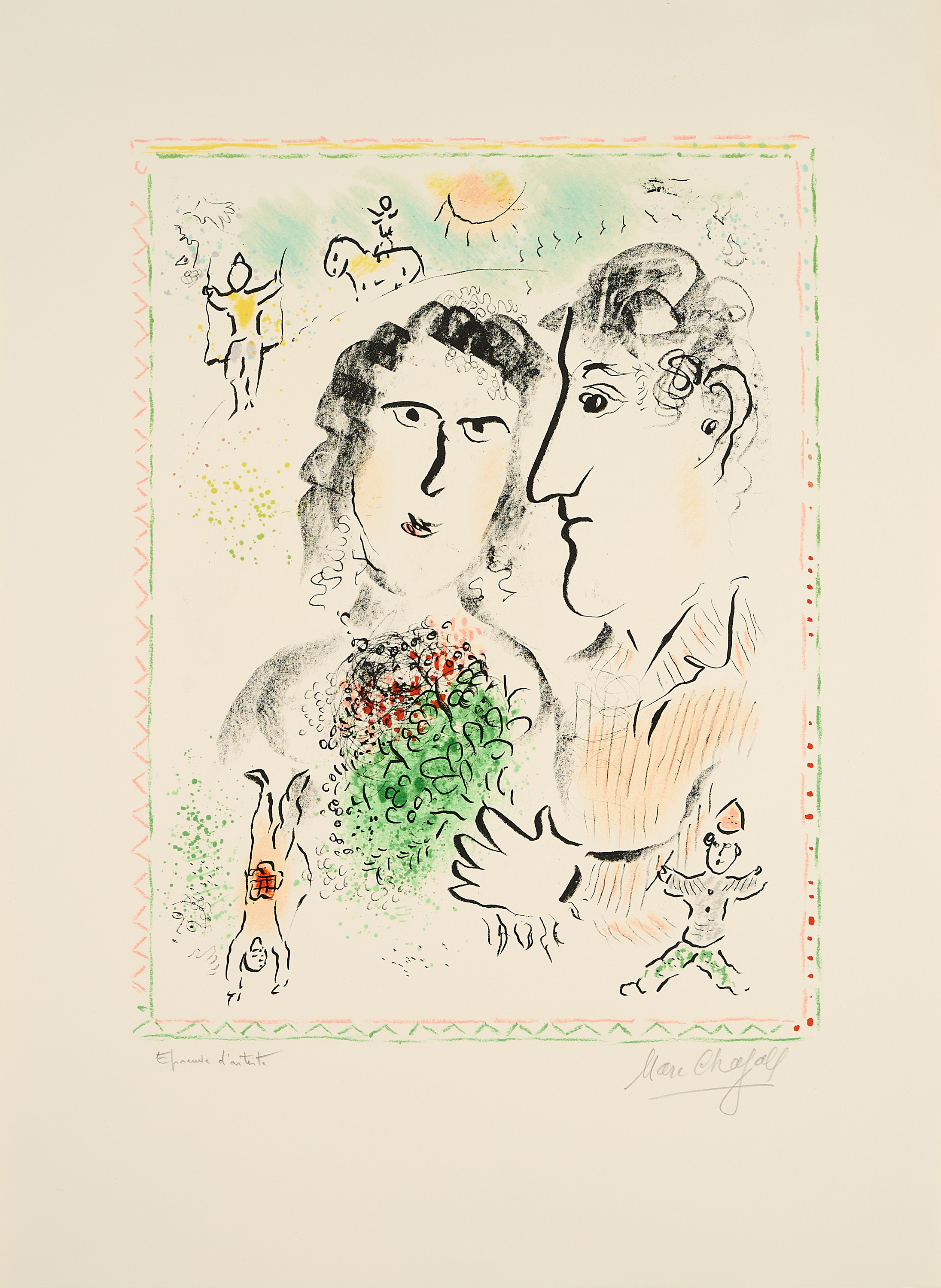 Marc Chagall - Fiancailles au cirque, 76017-1, Van Ham Kunstauktionen