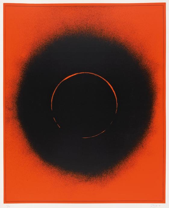 Otto Piene - Schwarze Sonne auf Rot, 54791-33, Van Ham Kunstauktionen