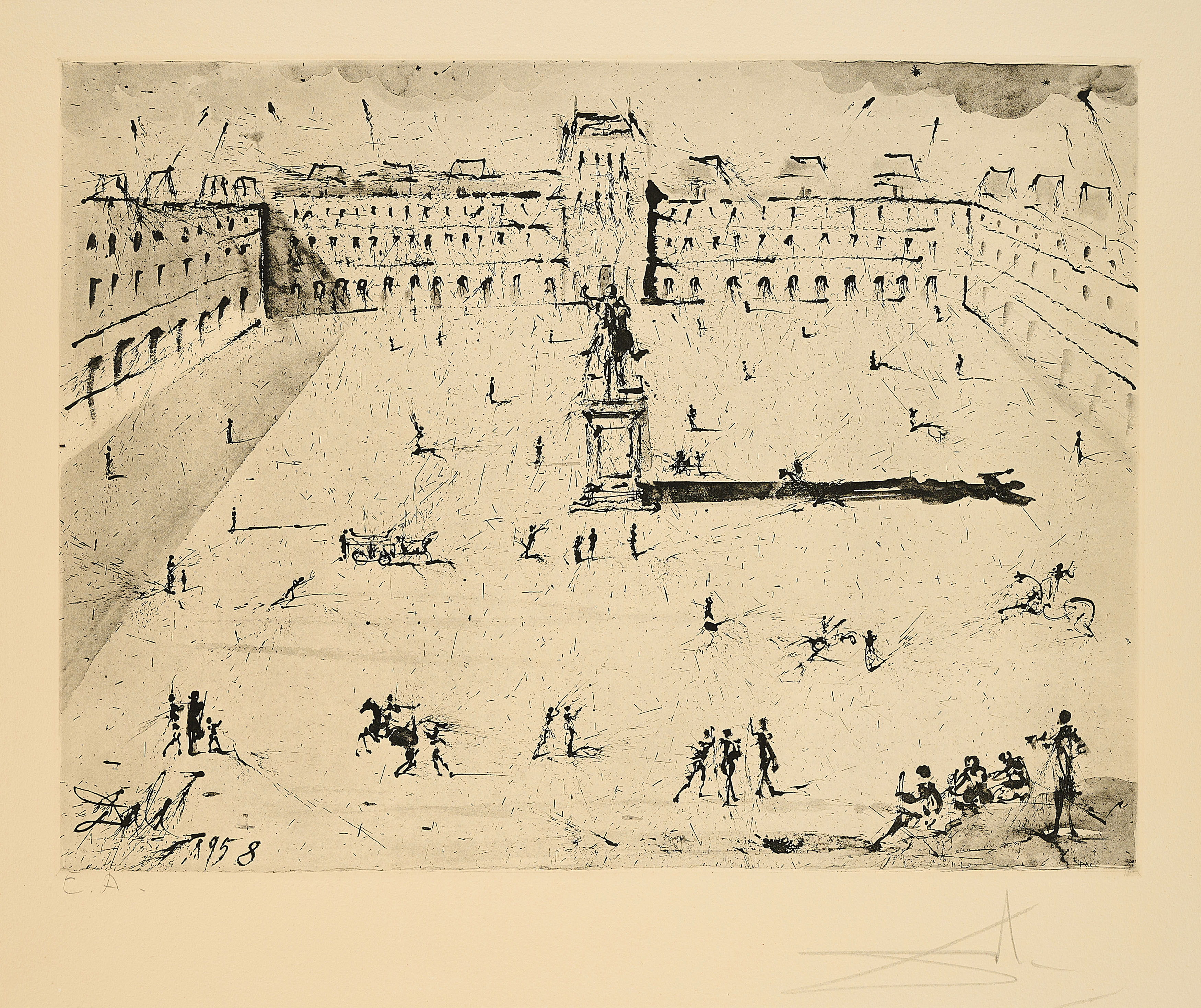 Salvador Dali - La grande Place des Vosges du temps de Louis XIII, 77671-26, Van Ham Kunstauktionen