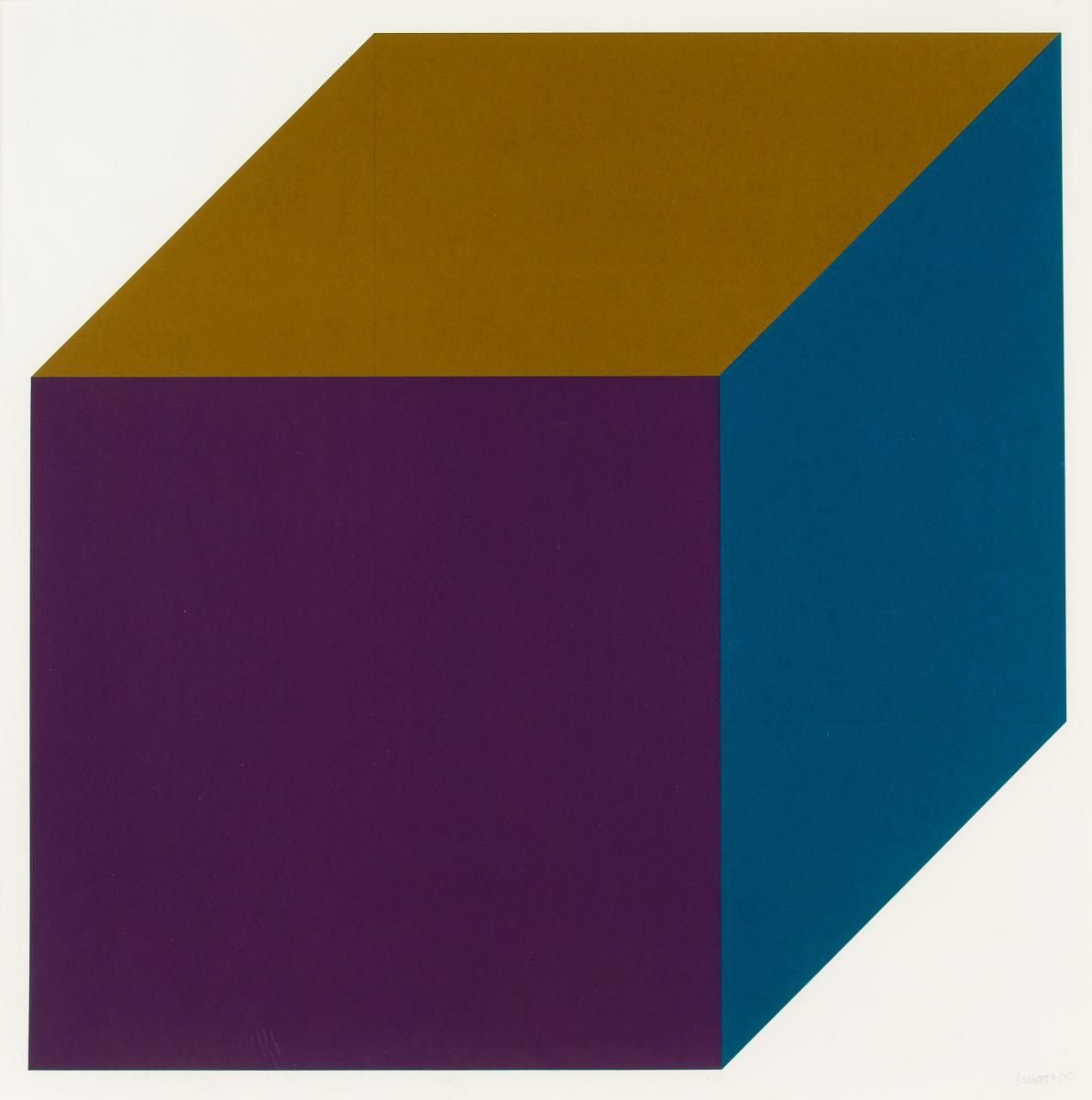 Sol LeWitt - Forms derived from a cube color 1 Blatt aus einer Mappe mit 12 Arbeiten, 56801-4241, Van Ham Kunstauktionen