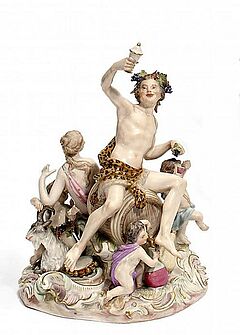 Meissen - Gruppe Bacchus auf Weinfass sitzend, 55339-2, Van Ham Kunstauktionen