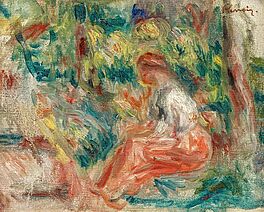 Pierre-Auguste Renoir - Jeune fille assise dans un Jardin, 65094-2, Van Ham Kunstauktionen