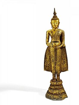 Grosser stehender Buddha mit Almosenschale, 62756-21, Van Ham Kunstauktionen