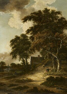 Salomon Rombouts - Waldlandschaft am Dorfrand, 73860-5, Van Ham Kunstauktionen