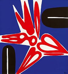 Ernst Wilhelm Nay - Metablau Siebdruck nach dem Gemaelde Metablau Rot-Ultramarin von 1967, 300001-3214, Van Ham Kunstauktionen