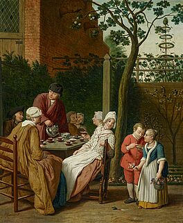 Jan Josef dAE Horemans - Feine Gesellschaft an der Kaffeetafel, 57704-10, Van Ham Kunstauktionen