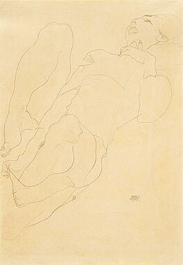 Egon Schiele - Ohne Titel Liegender Akt mit erhobenen Beinen, 76000-572, Van Ham Kunstauktionen