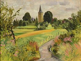 Barthel Gilles - Landschaft mit Kirchturm, 50303-95, Van Ham Kunstauktionen