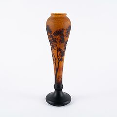 Daum Freres - Keulenfoermige Vase mit Abendlandschaft, 76847-31, Van Ham Kunstauktionen