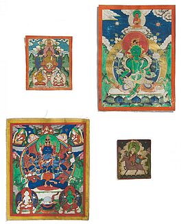 Zwei Miniatur-Thangka und zwei Tsakli, 65026-12, Van Ham Kunstauktionen