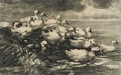 Alexander Max Koester - Enten am Ufer, 79936-1, Van Ham Kunstauktionen