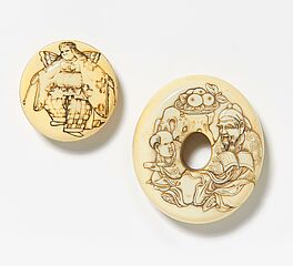 Manju-netsuke Chinesischer Gelehrter mit karako, 63200-14, Van Ham Kunstauktionen