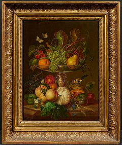 Caspar Arnold Grein - Prunkstillleben mit Blumen und Fruechten in einer Glasschale, 77554-2, Van Ham Kunstauktionen