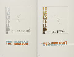 Lawrence Weiner - Fragestellung Nr 1-2 Das EndzielDer Horizont The NachlassThe Horizon, 73947-2, Van Ham Kunstauktionen