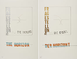 Lawrence Weiner - Fragestellung Nr 1-2 Das EndzielDer Horizont The NachlassThe Horizon, 73947-2, Van Ham Kunstauktionen