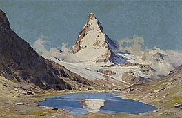 Hans Maurus - Blick ueber den Riffelsee auf das Matterhorn, 69747-1, Van Ham Kunstauktionen