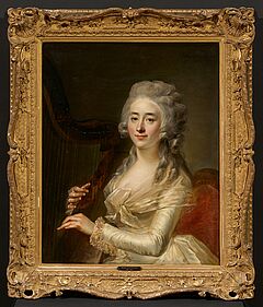 Johann Julius Heinsius - Portraet einer Dame an der Harfe, 75390-15, Van Ham Kunstauktionen