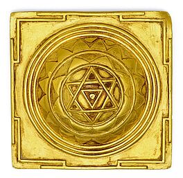 Heiliges Amulett Siddh Meru Bagala Mukhi Yantra, 65623-1, Van Ham Kunstauktionen