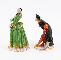 Nymphenburg - Julia und Pantalone aus der Commedia dellArte, 79678-4, Van Ham Kunstauktionen