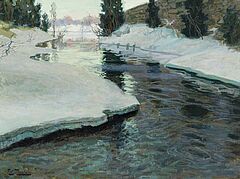 Frits Thaulow - Bachlauf im Winter, 59201-3, Van Ham Kunstauktionen