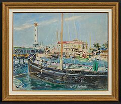 Lucien Adrion - Schiff im Hafen von Honfleur, 76171-4, Van Ham Kunstauktionen