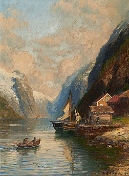 Anders Monsen Askevold - Ueberfahrt im Fjord, 69821-1, Van Ham Kunstauktionen