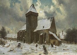 Julius von Leypold - Alte Klosterkirche im Winter St Michaelis in Bautzen, 59678-1, Van Ham Kunstauktionen