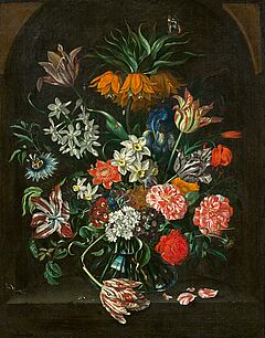 Jacob Marrel - Prunkvolles Blumen-Stillleben mit Kaiserkrone Tulpen Narzissen und anderen Blumen in einer Vase, 79322-2, Van Ham Kunstauktionen