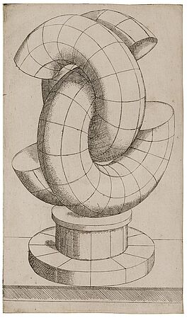 Mathis Zuendt - Perspektivische Studie mit drei ineinander geschobenen C-foermigen Koerpern, 68001-40, Van Ham Kunstauktionen