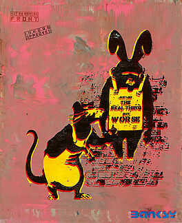 NOT BANKSY and NOT BY BANKSY Stot21STCplanB - 11th Hour WORSE RAT amp CHIMP original, 67261-1, Van Ham Kunstauktionen