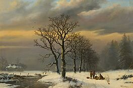 Willem Bodeman - Holzfaeller in winterlicher Landschaft, 80493-2, Van Ham Kunstauktionen