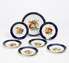 Meissen - 1 Schale und 6 Teller mit Fruechtedekor, 75040-1, Van Ham Kunstauktionen