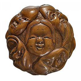 Netsuke Gruppe von neun Masken, 65350-68, Van Ham Kunstauktionen