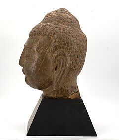 Bedeutender grosser Kopf eines Buddha, 66678-1, Van Ham Kunstauktionen