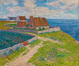 Henry Moret - Un village a Ploemeur Morbihan, 65222-1, Van Ham Kunstauktionen