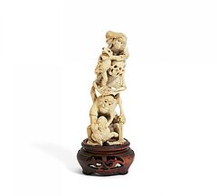 Okimono mit Affen und Skelett, 74103-5, Van Ham Kunstauktionen