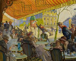 Robert Emil Stuebner - Das Cafe de la Paix am Opernplatz in Paris, 65897-11, Van Ham Kunstauktionen