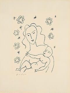 Henri Matisse - Vierge et Enfant sur fond de fleurs et detoiles, 76017-5, Van Ham Kunstauktionen