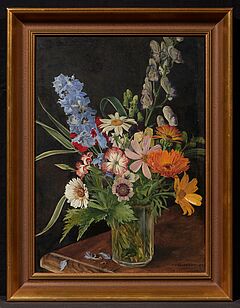 Hans Frank - Blumenstrauss in einer Glasvase, 76844-47, Van Ham Kunstauktionen