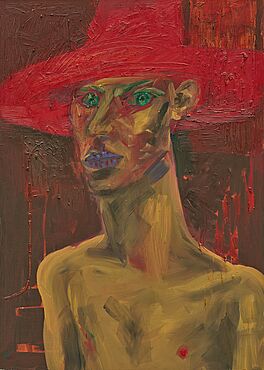 Rainer Fetting - Self with Red Hat, 80071-34, Van Ham Kunstauktionen