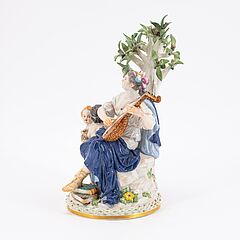 Meissen - Lautenspielerin am Baum als Allegorie der Musik, 79607-16, Van Ham Kunstauktionen