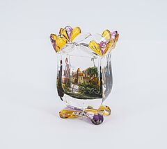 Boehmen - Kleine Vase mit Landschaften und Orientalen, 76417-8, Van Ham Kunstauktionen